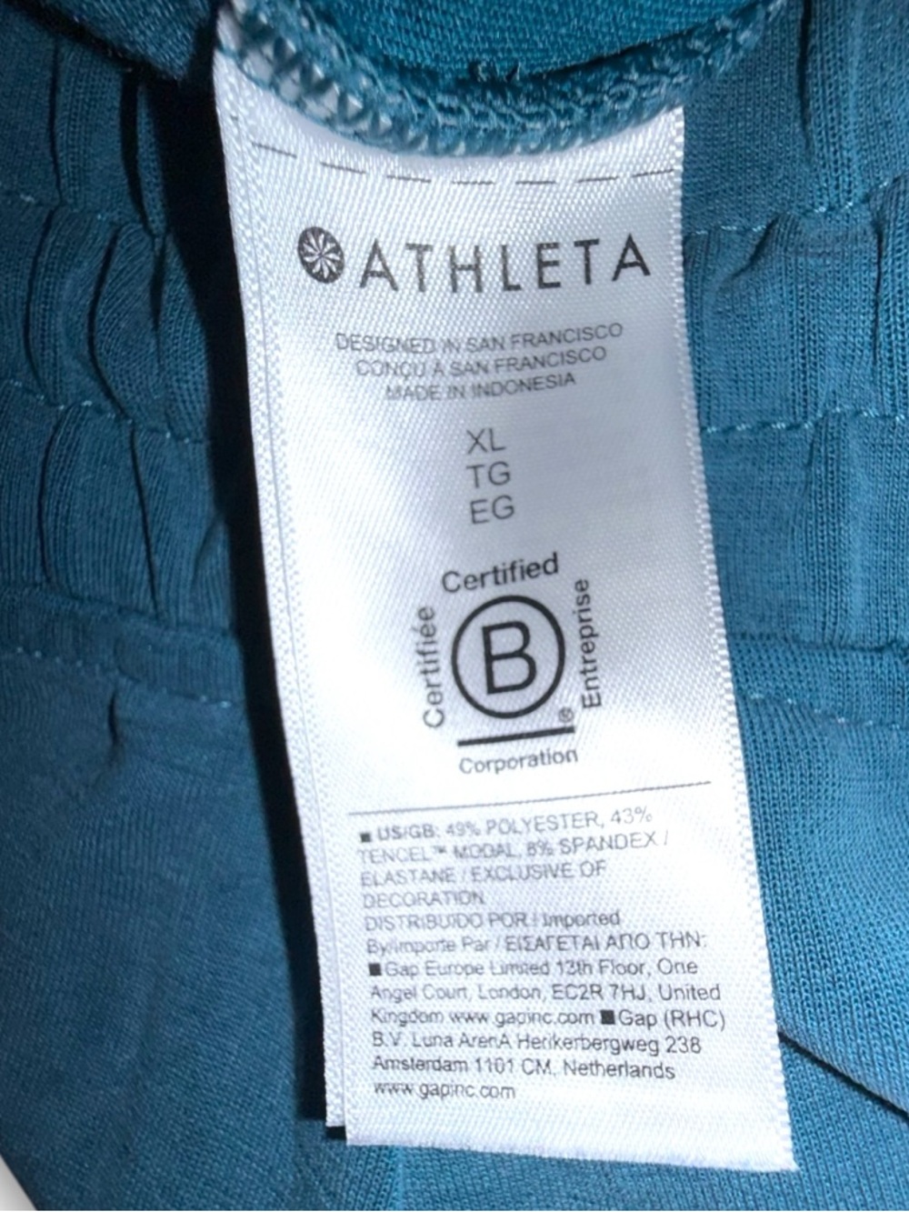 ATHLETA Seasoft Mid-rise 4” Shorts - Coastal Teal XL - Picture 5 of 7